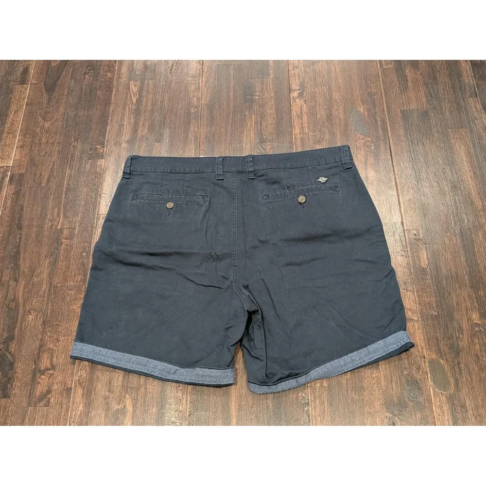 Flag & Anthem Shorts Womens 36 Navy Blue Casual‎ Chino Cuffed Cotton Dry Goods - Picture 6 of 10